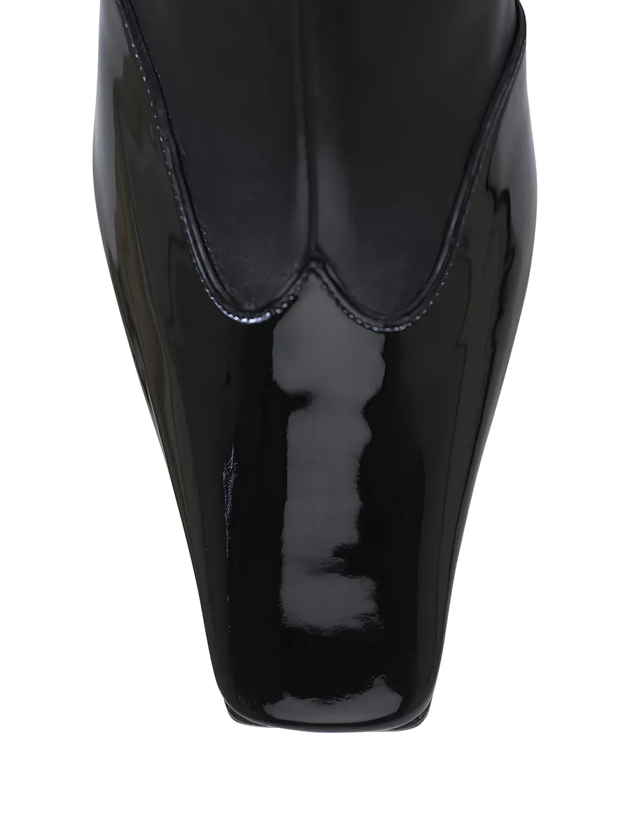 leather pointed boots 8