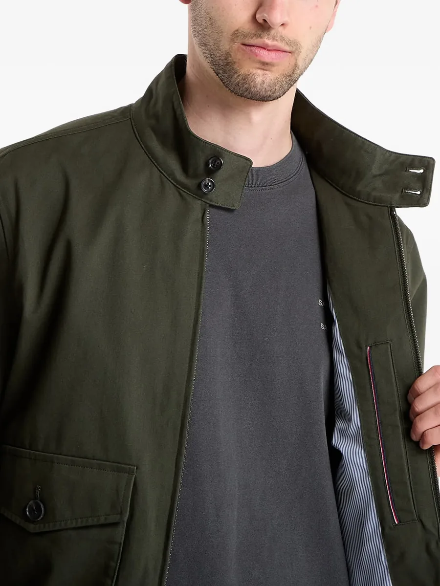 logo-patch zip-up cotton jacket 12