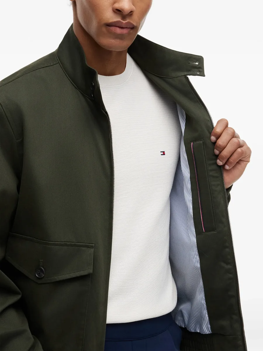logo-patch zip-up cotton jacket 9
