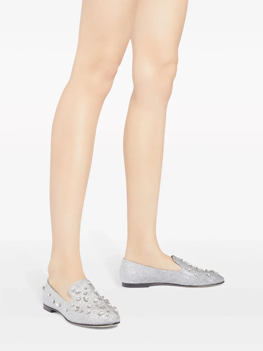 Dalila Bijoux glitter loafers 10