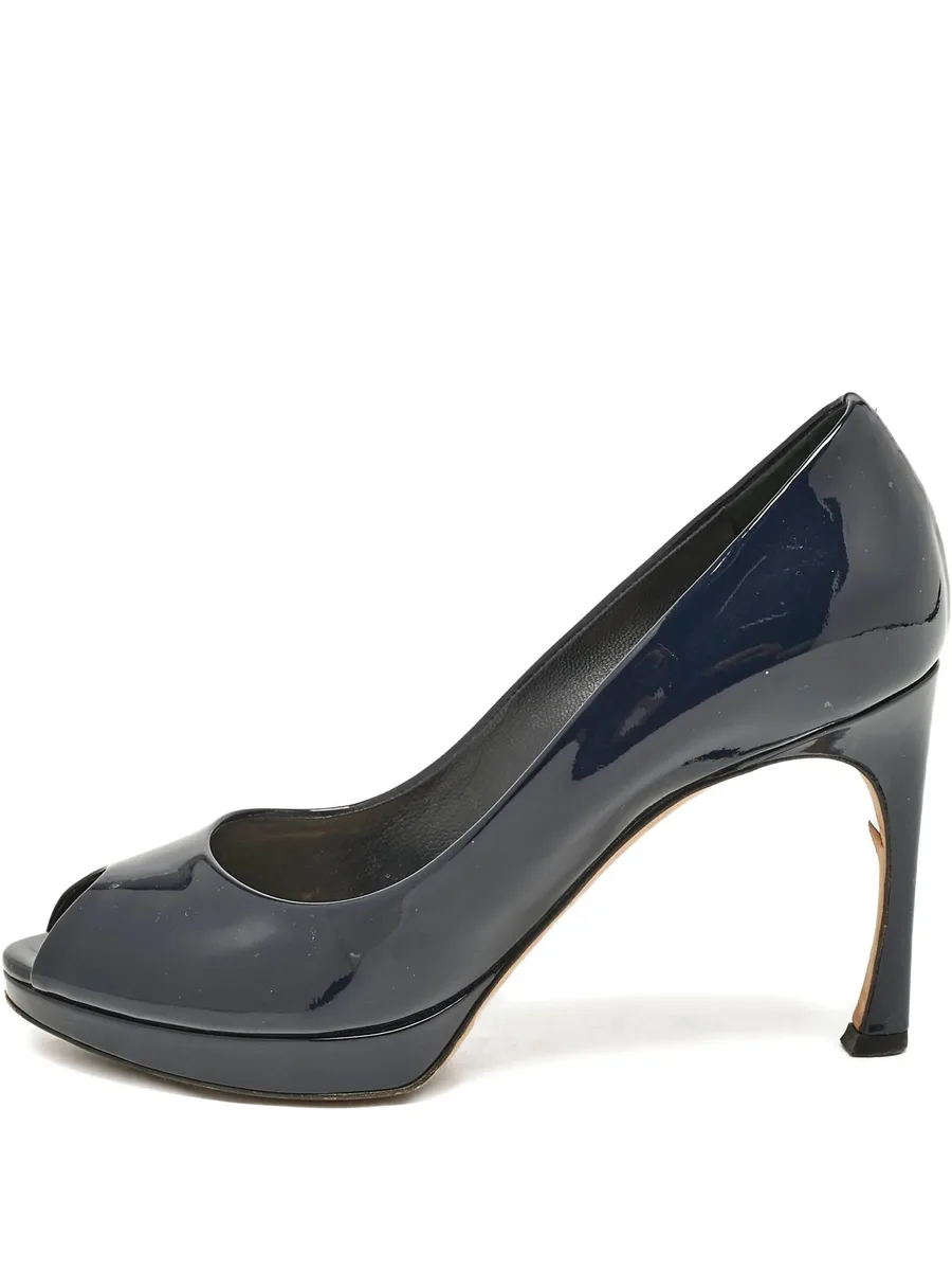 patent leather peep-toe pumps 2
