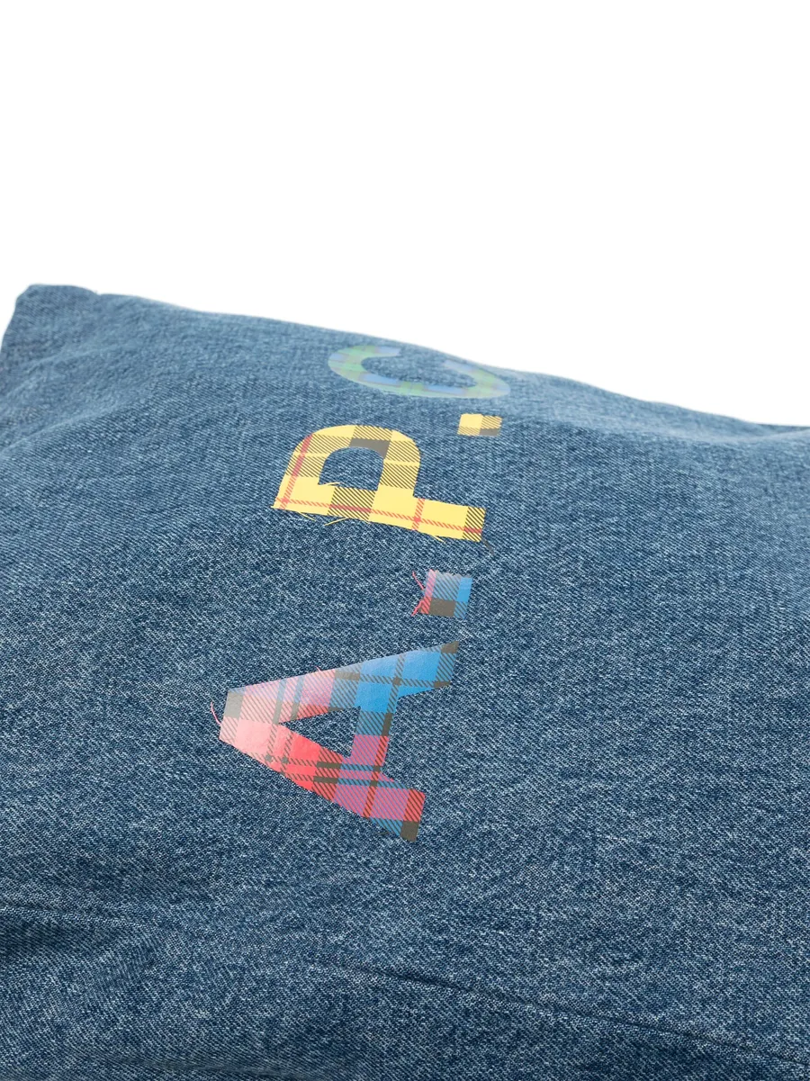 logo-print denim tote bag 7