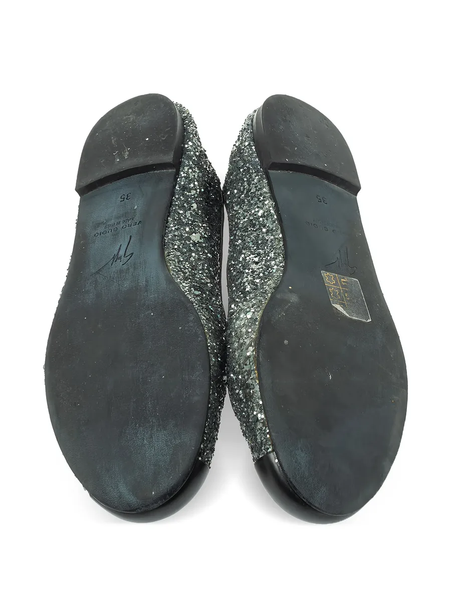 балетки pre-owned с блестками 9