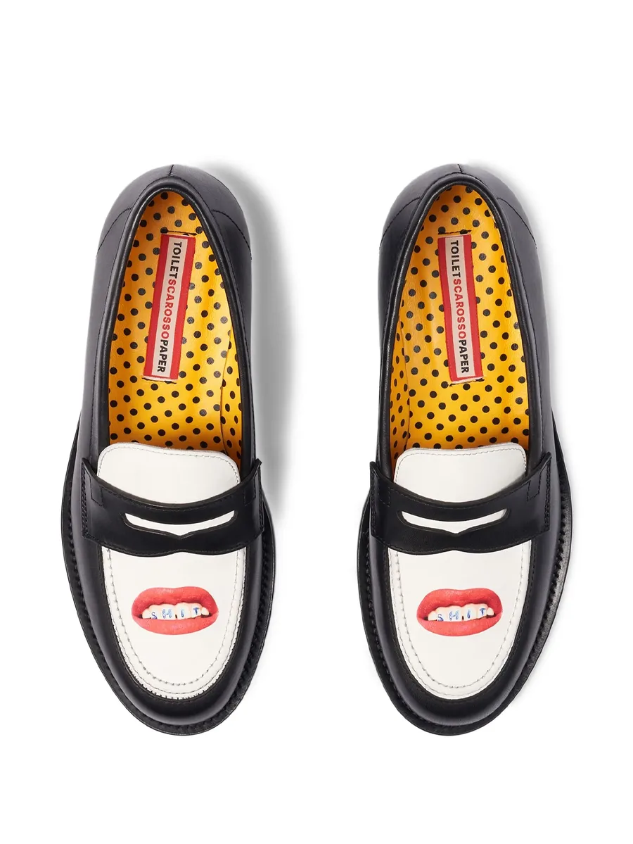 print-motif loafers 8