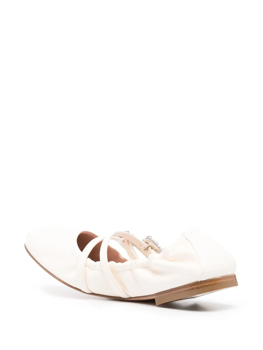 crystal-buckle ballet flats 5