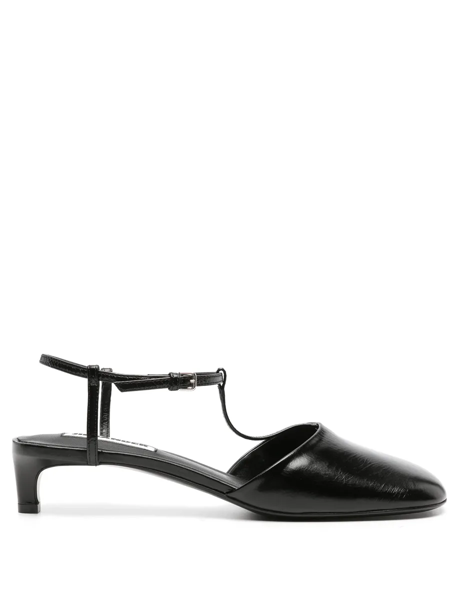 T-bar leather pumps 1
