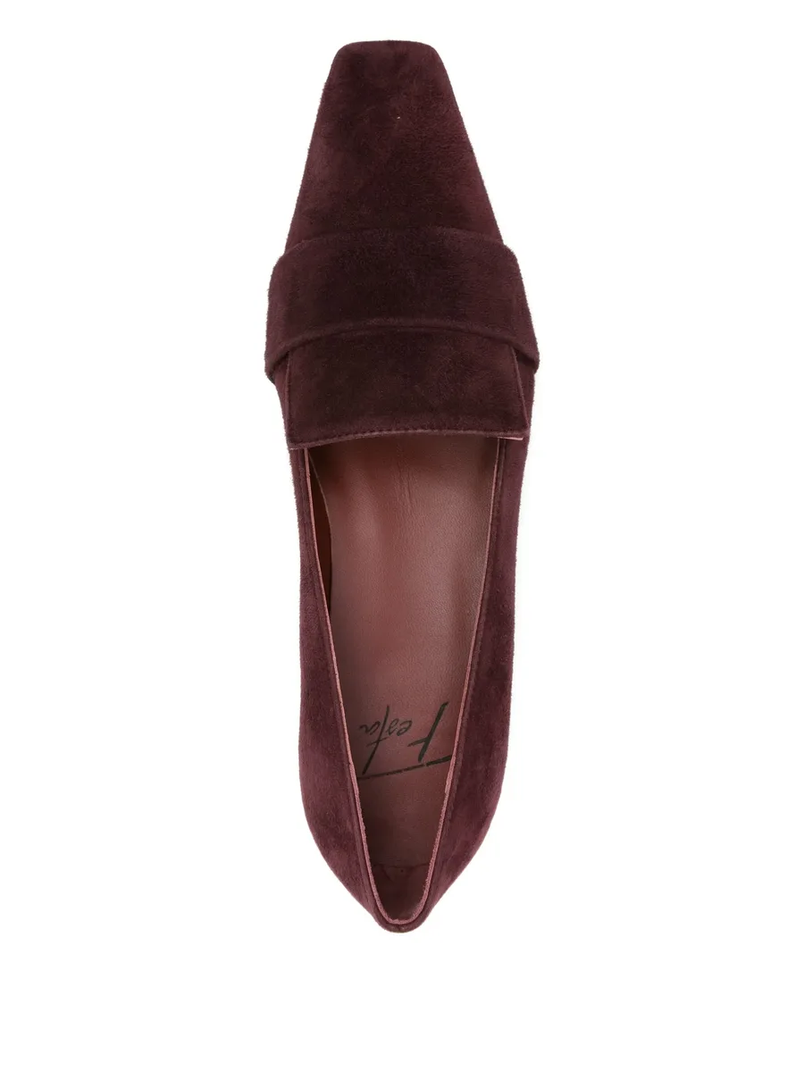 suede square-toe loafers 8
