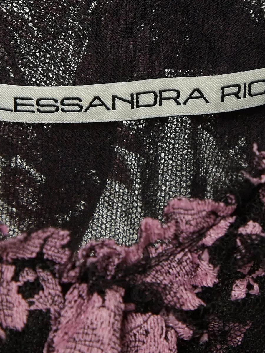 pre-owned floral-lace maxi dress 5