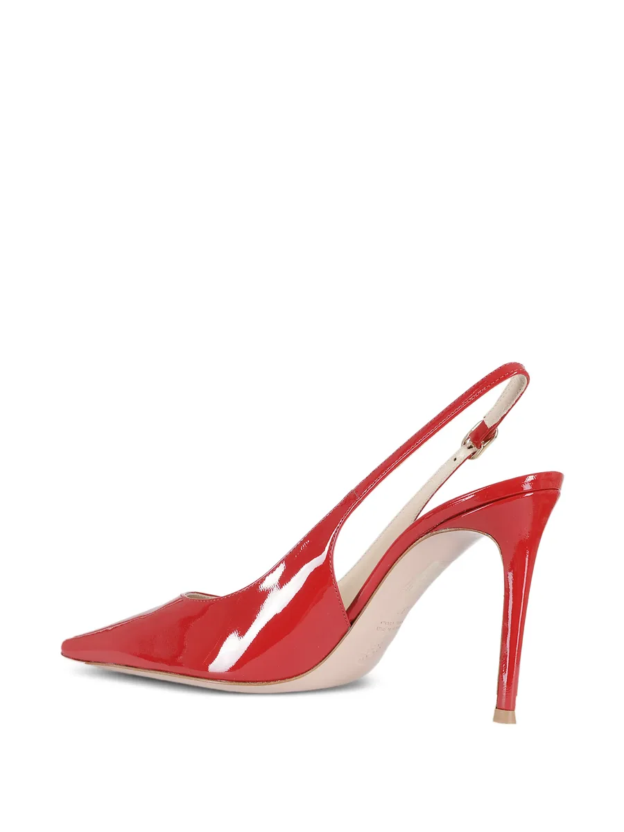 pointed-toe slingback leather pumps 5
