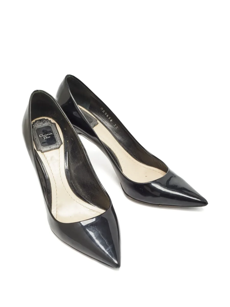75mm patent-leather pointed-toe pumps 13
