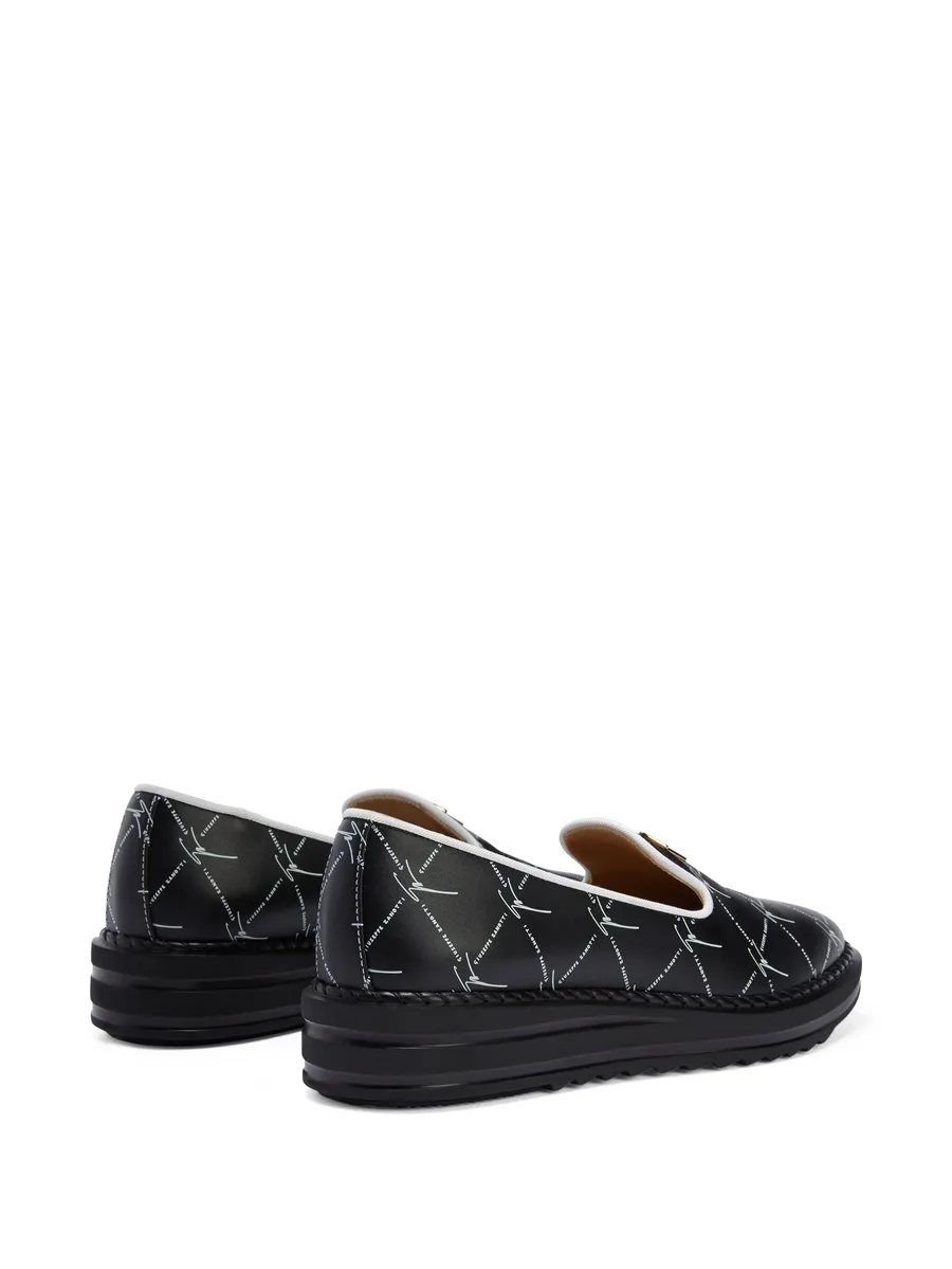 Tim logo-lettering loafers 5