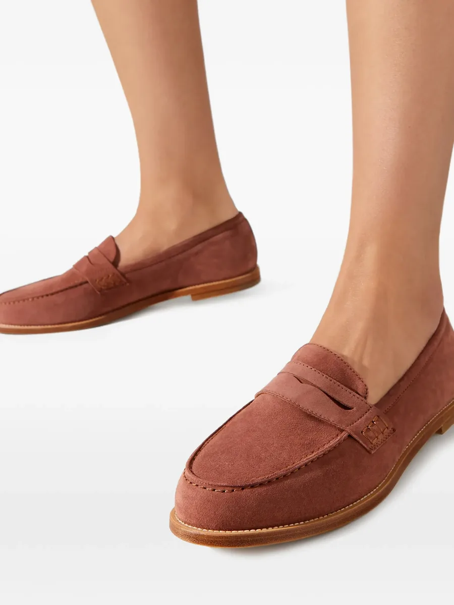 Perrita round-neck suede loafers 9
