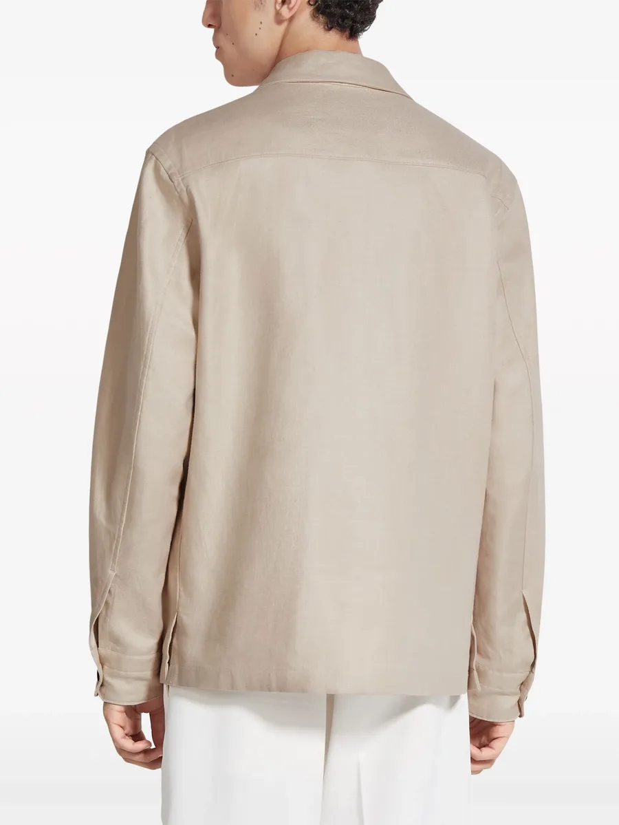 chest-pockets linen shirt 3