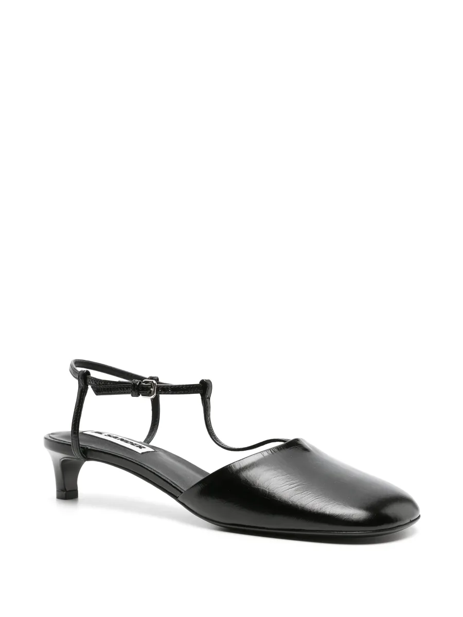 T-bar leather pumps 3