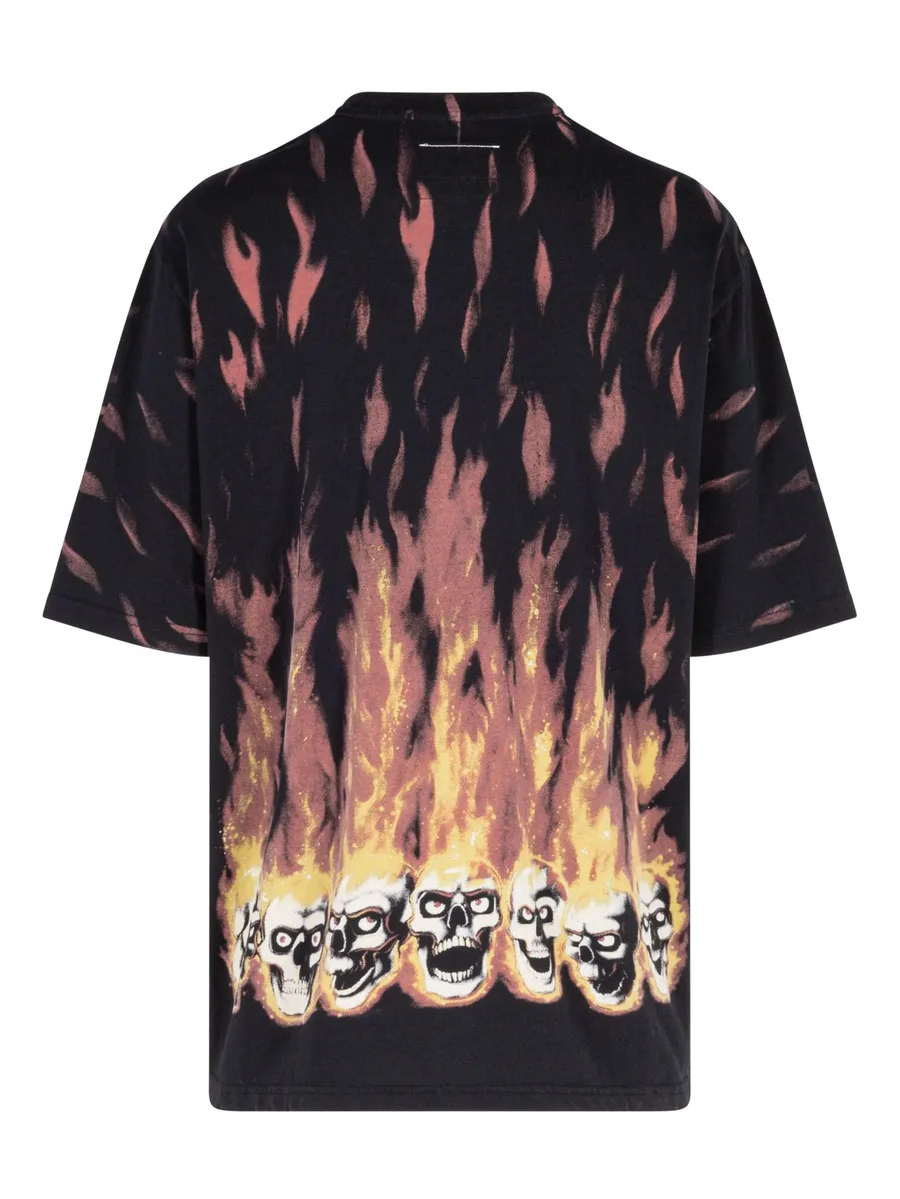 x MM6 Maison Margiela flame-print T-shirt 5