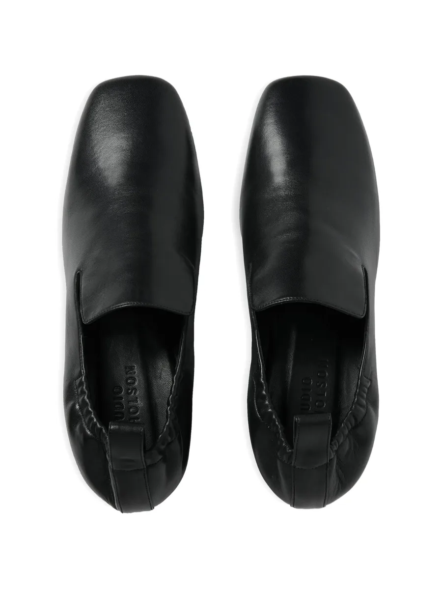 Moon stacked-heel square-toe loafers 7