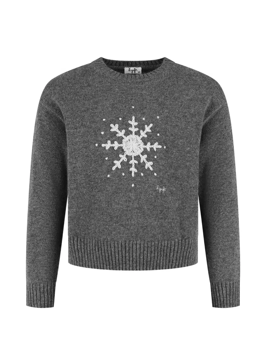 snowflake-embroidered sweater 1