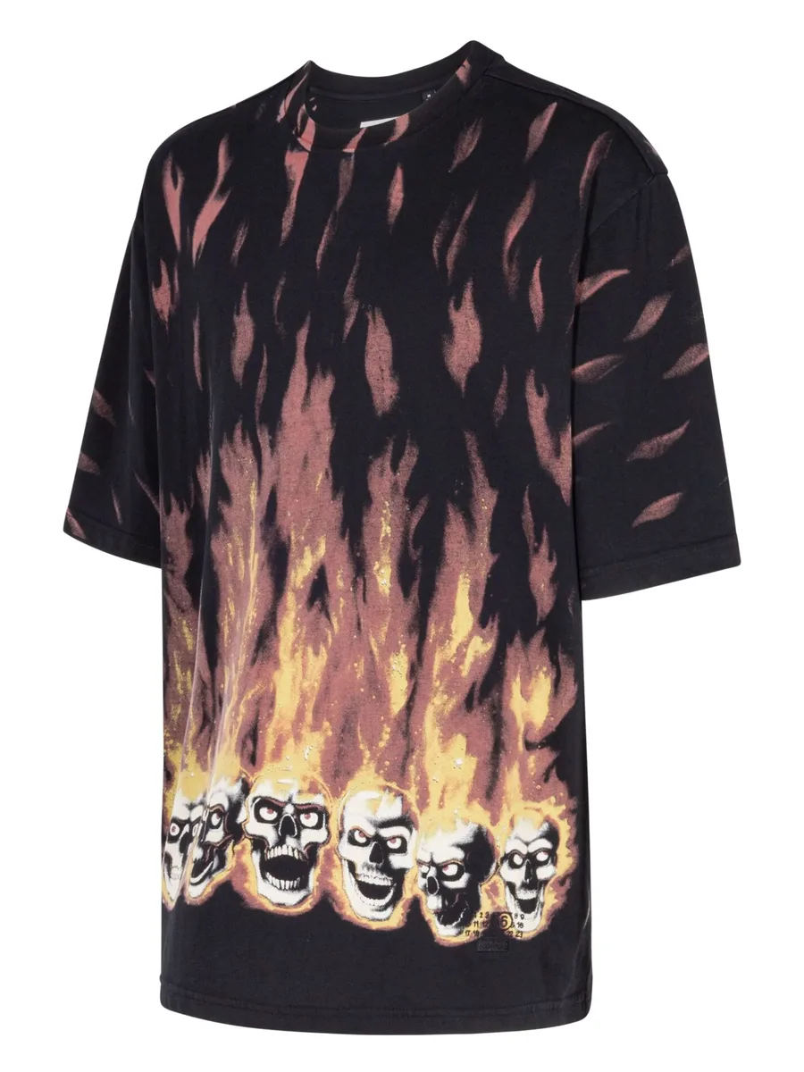 x MM6 Maison Margiela flame-print T-shirt 3