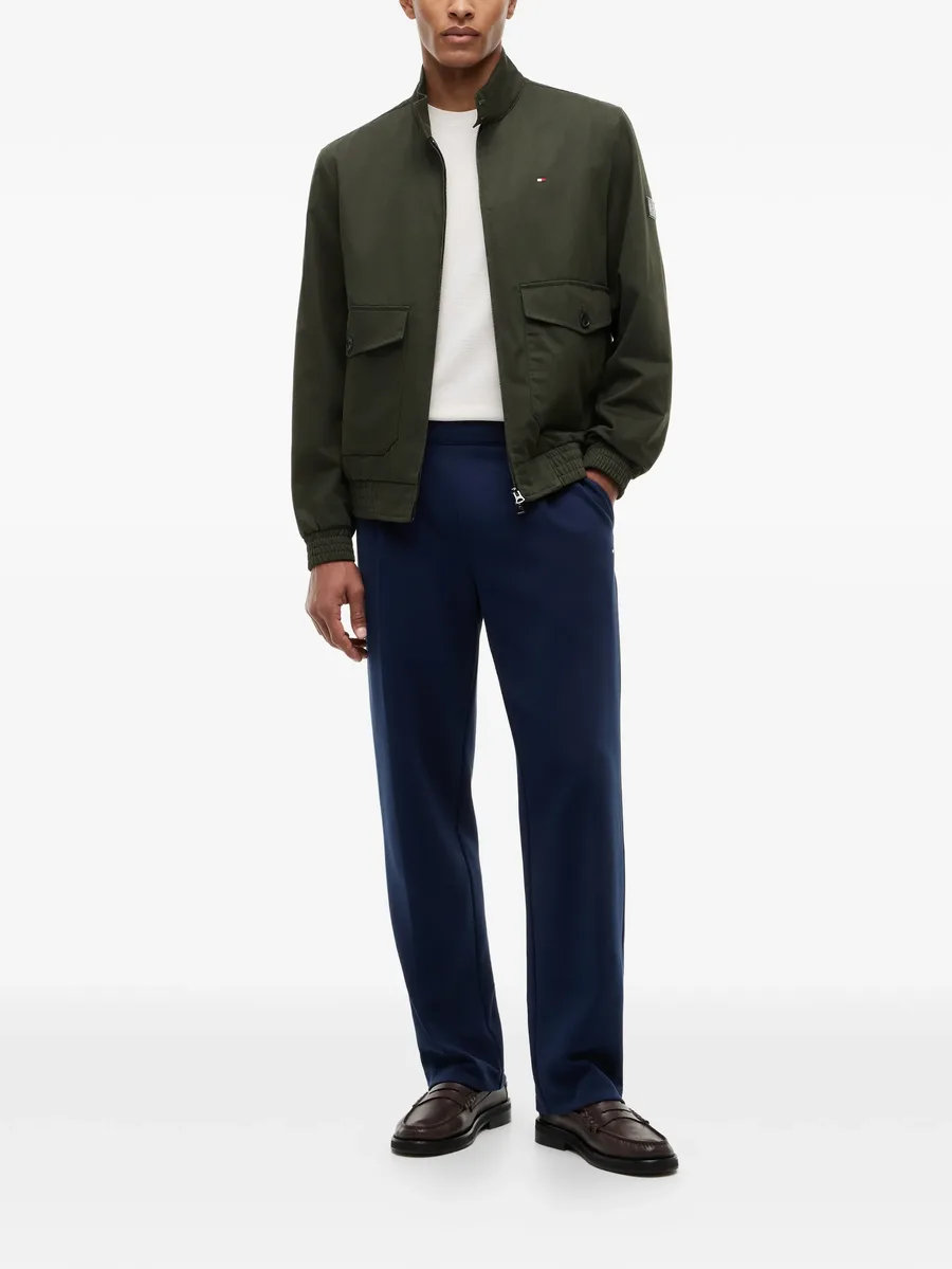 logo-patch zip-up cotton jacket 4