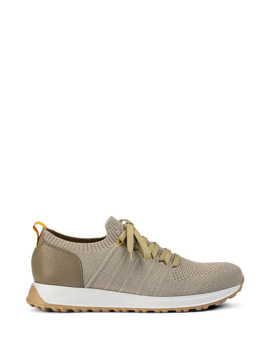 knitted leather sneakers 1