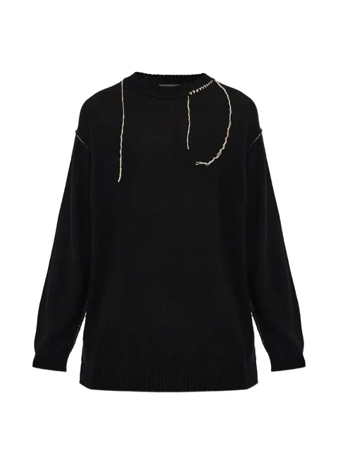embroidered round-neck sweater