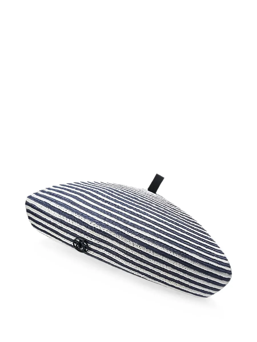 Marsha striped straw beret 1