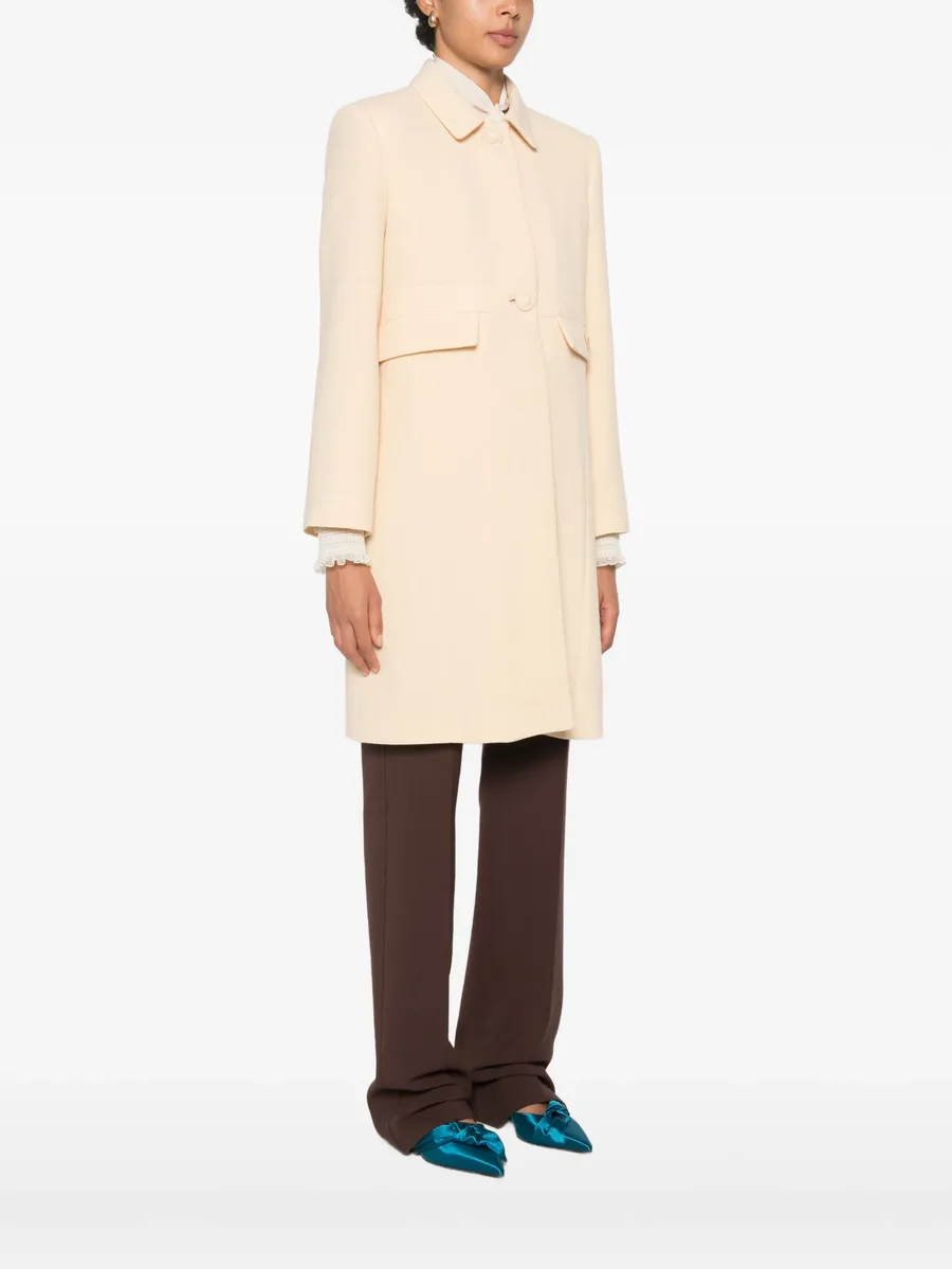 VLogo signature virgin wool coat 3
