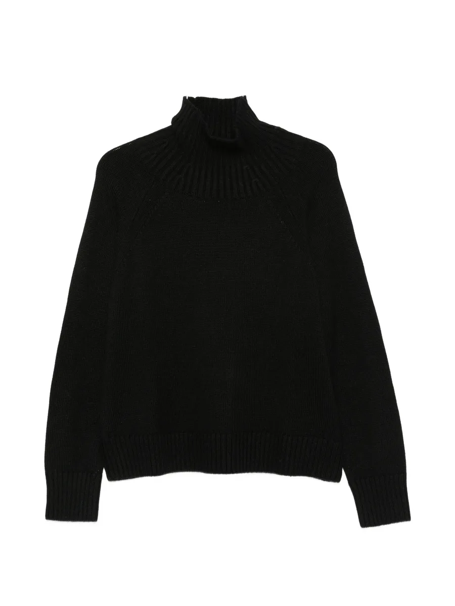 high-neck raglan-sleeve sweater 1