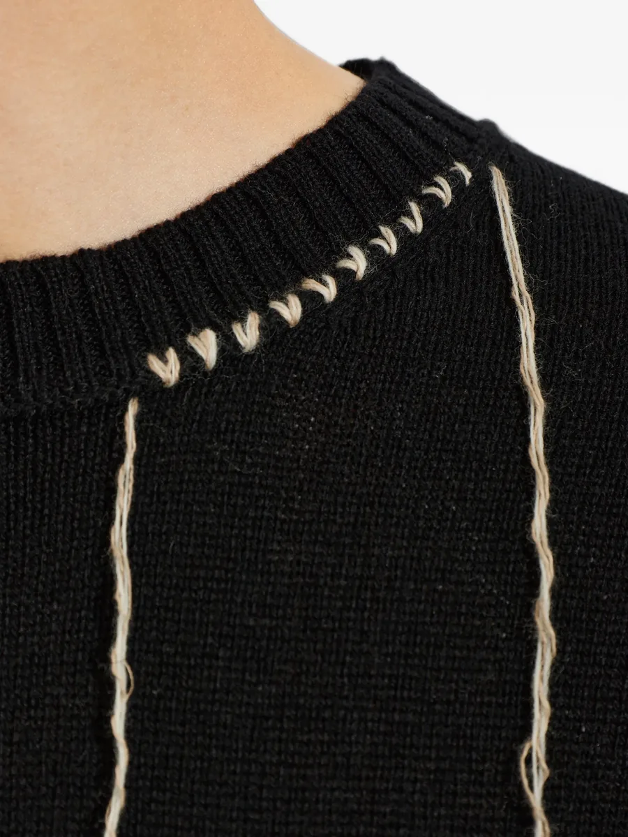 embroidered round-neck sweater 5