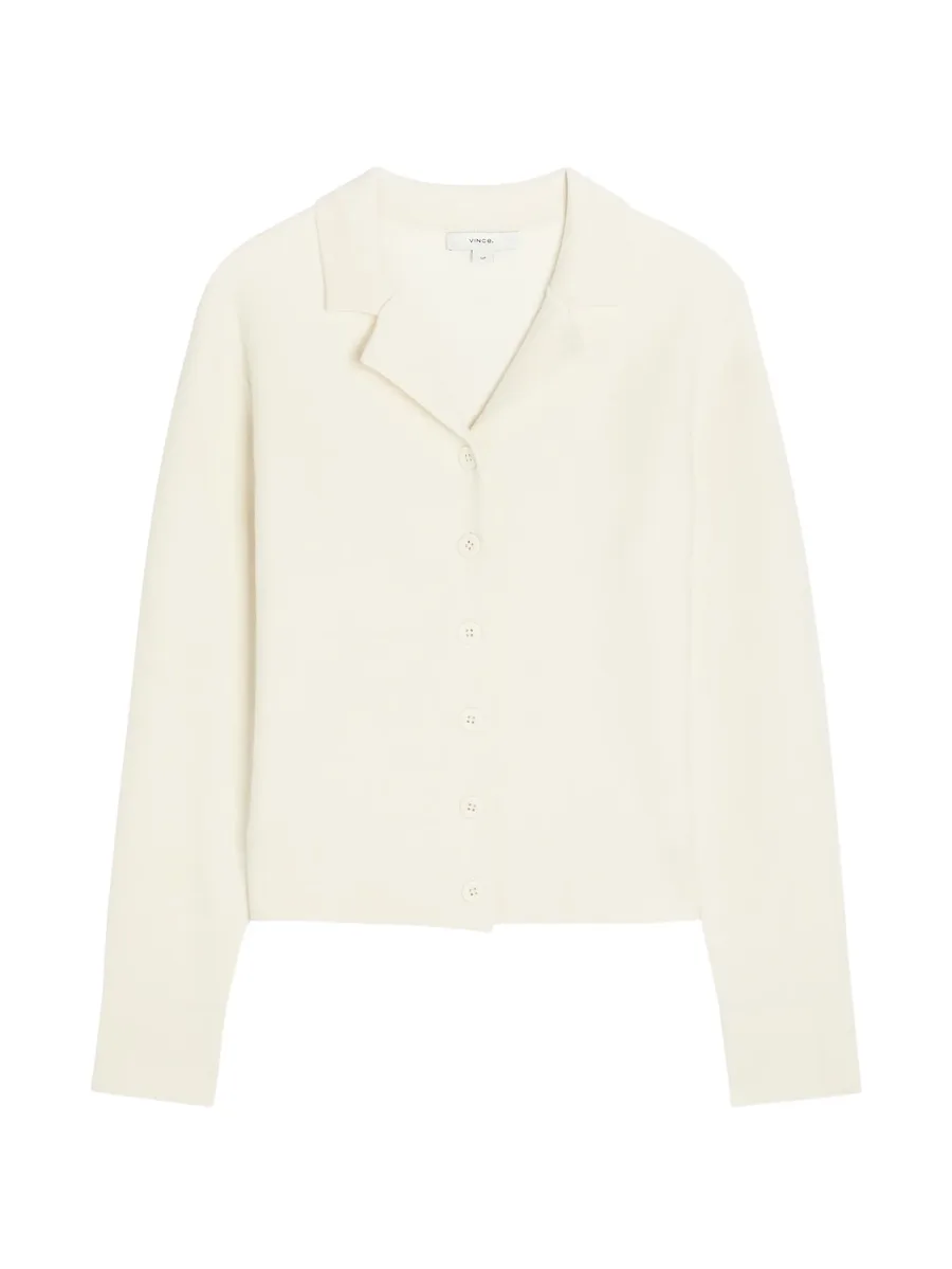 spread-collar button-up cardigan 2