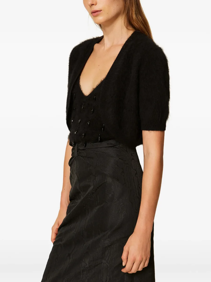 brushed wool-blend shrug 3