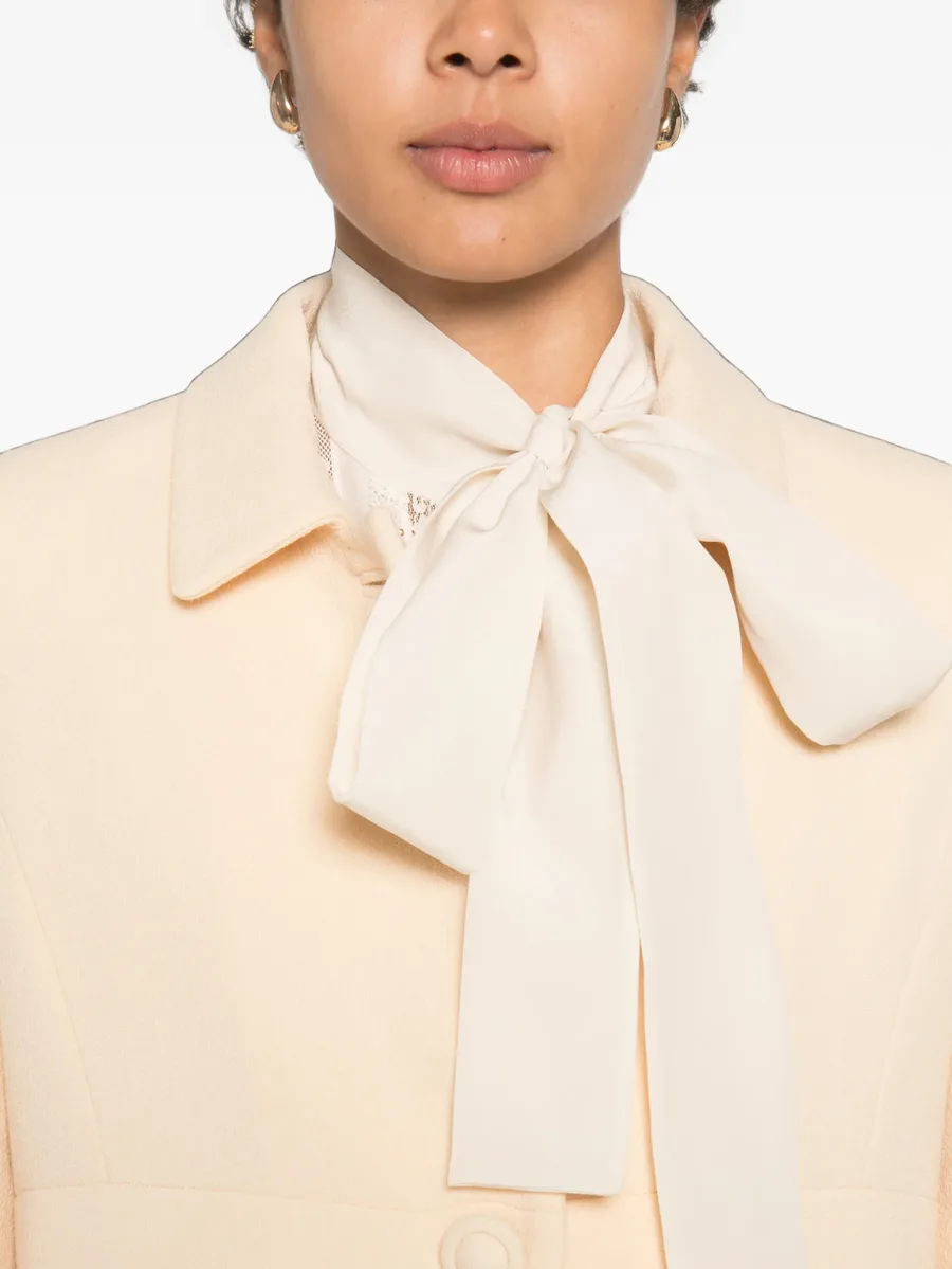 VLogo signature virgin wool coat 5