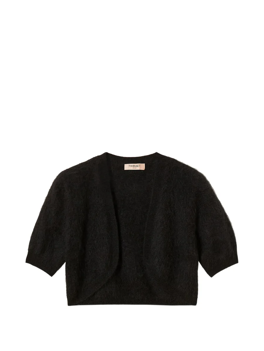 brushed wool-blend shrug 1