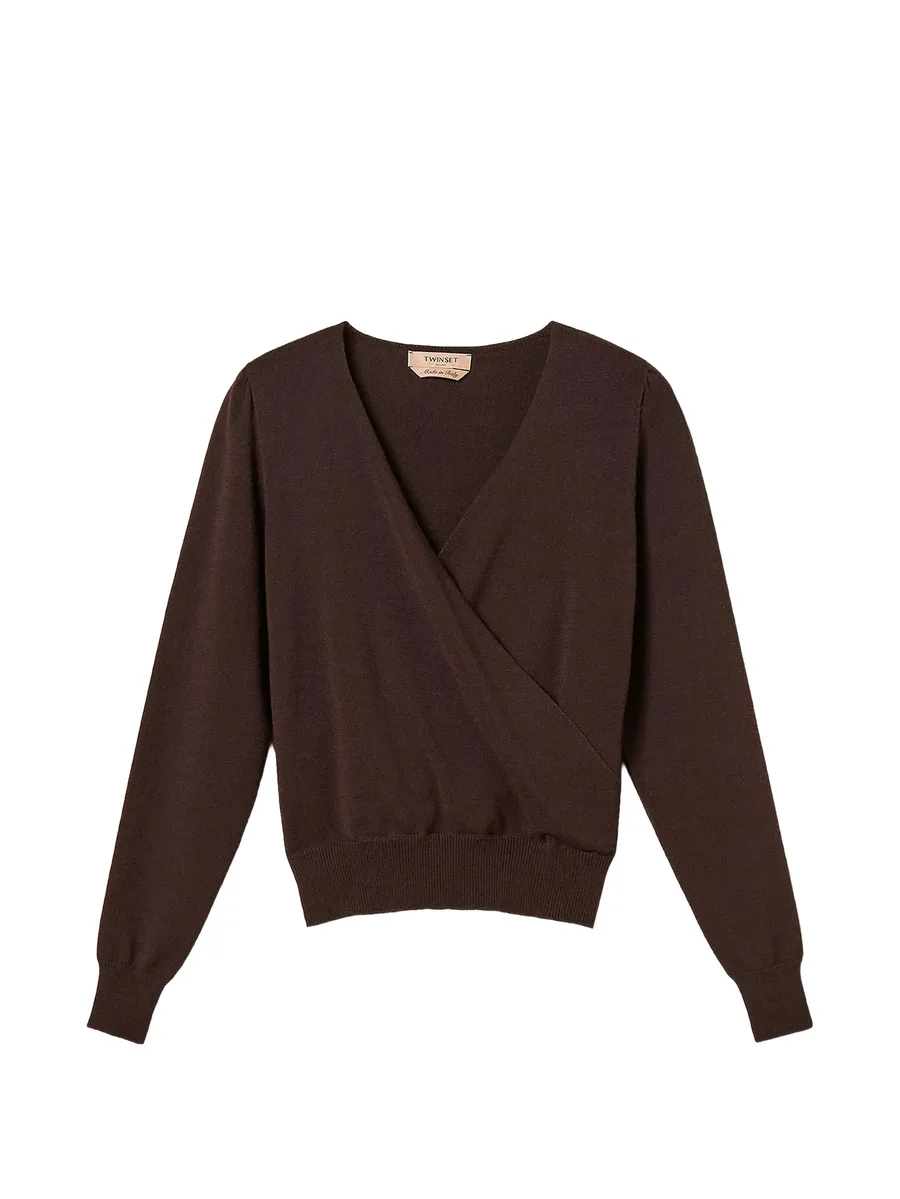 viscose-blend crossover jumper 1