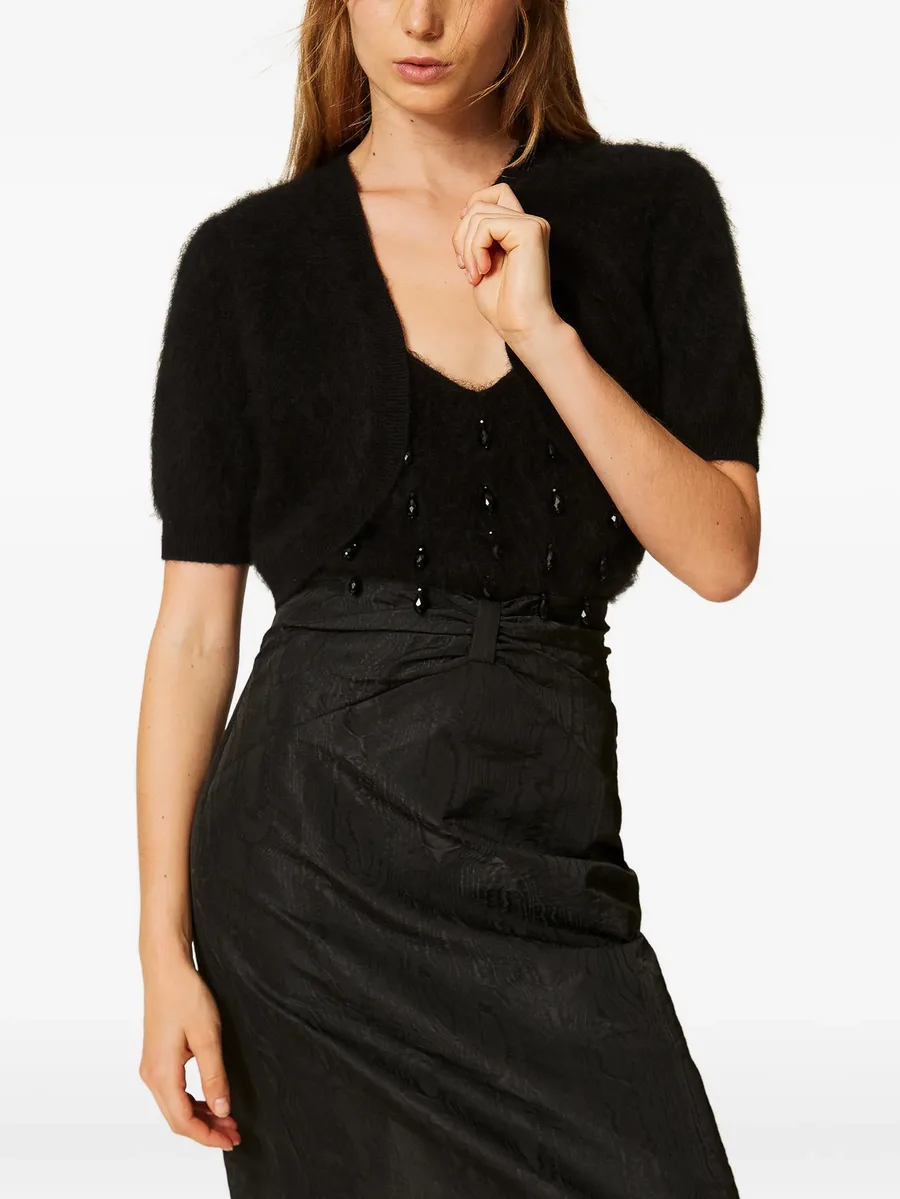 brushed wool-blend shrug 2