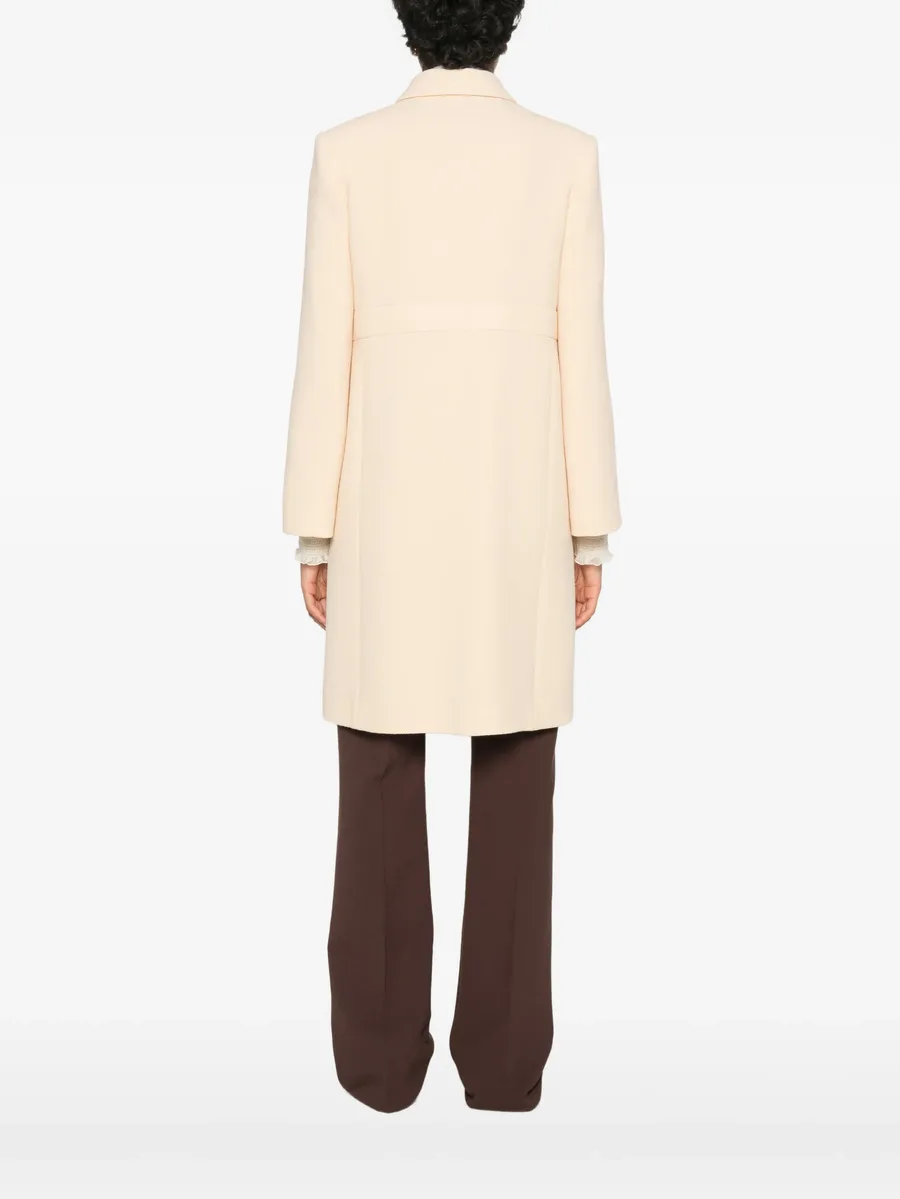 VLogo signature virgin wool coat 4