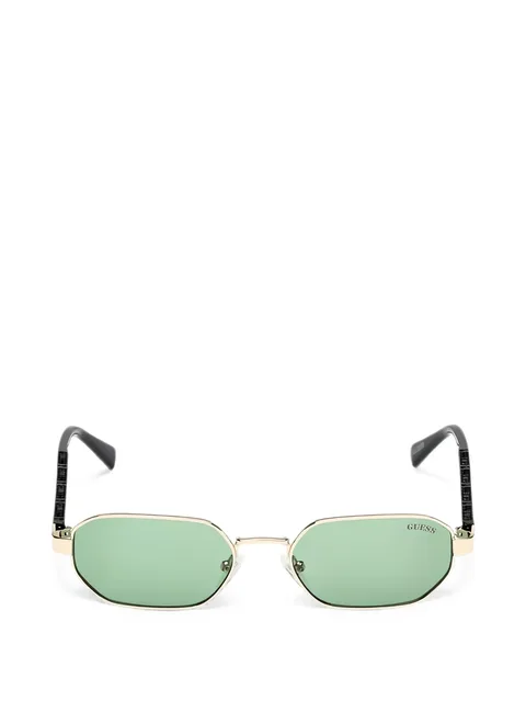 geometric full-rim sunglasses