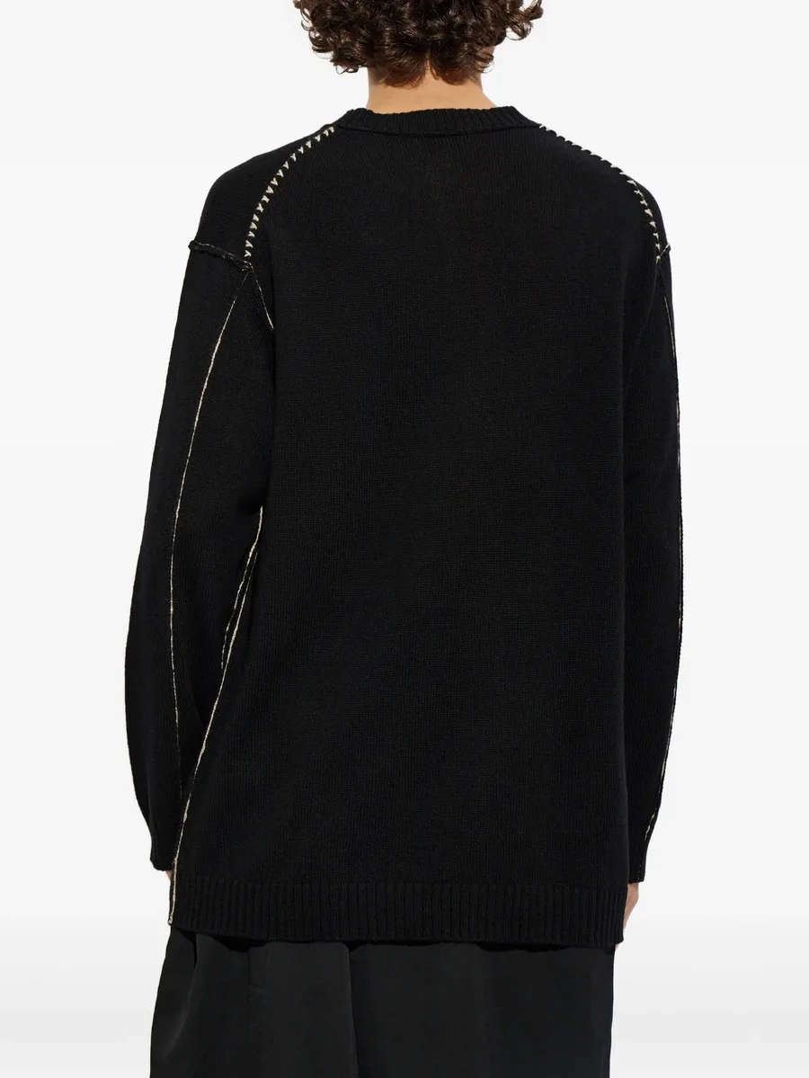 embroidered round-neck sweater 4