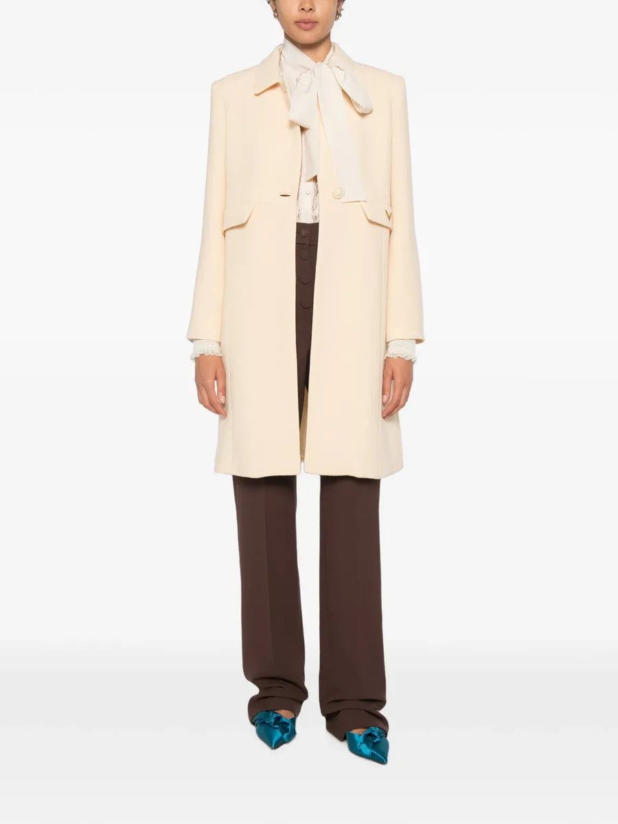 VLogo signature virgin wool coat 2