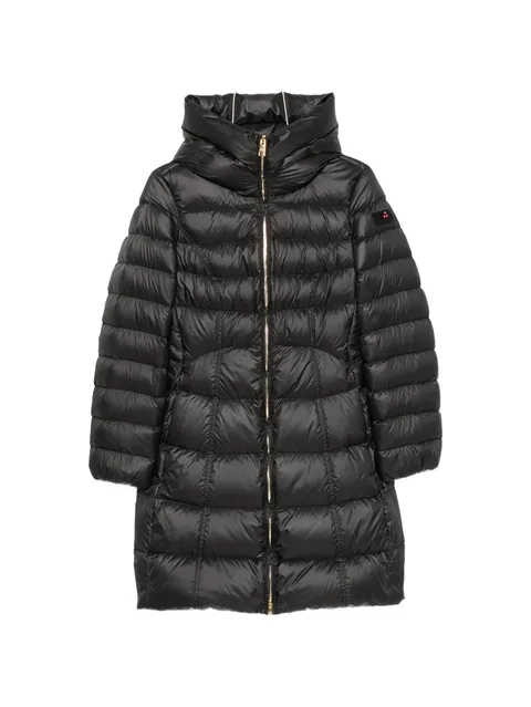 quilted hooded coat