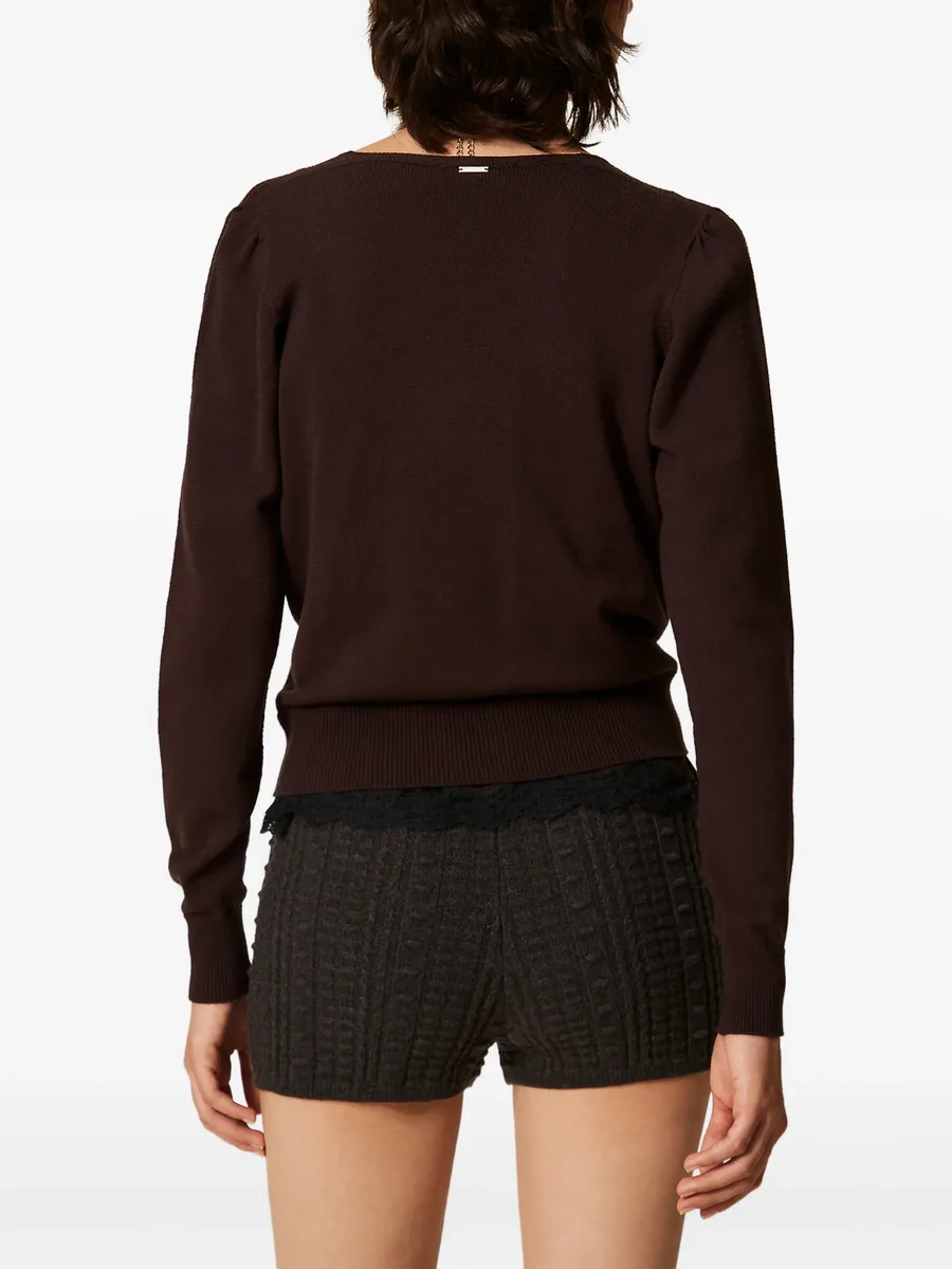 viscose-blend crossover jumper 4