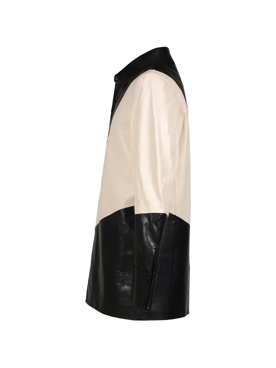 panelled leather shirt 5