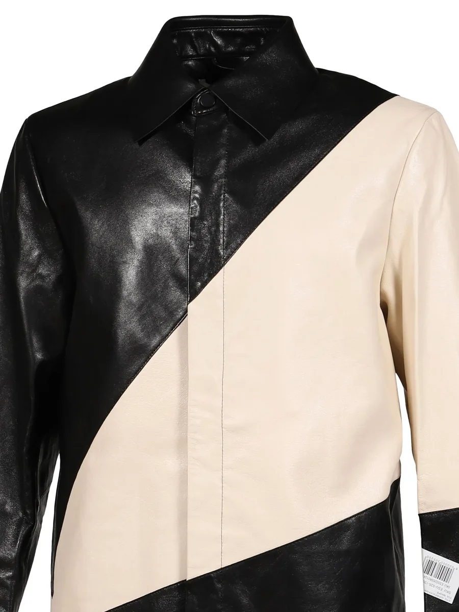 panelled leather shirt 3