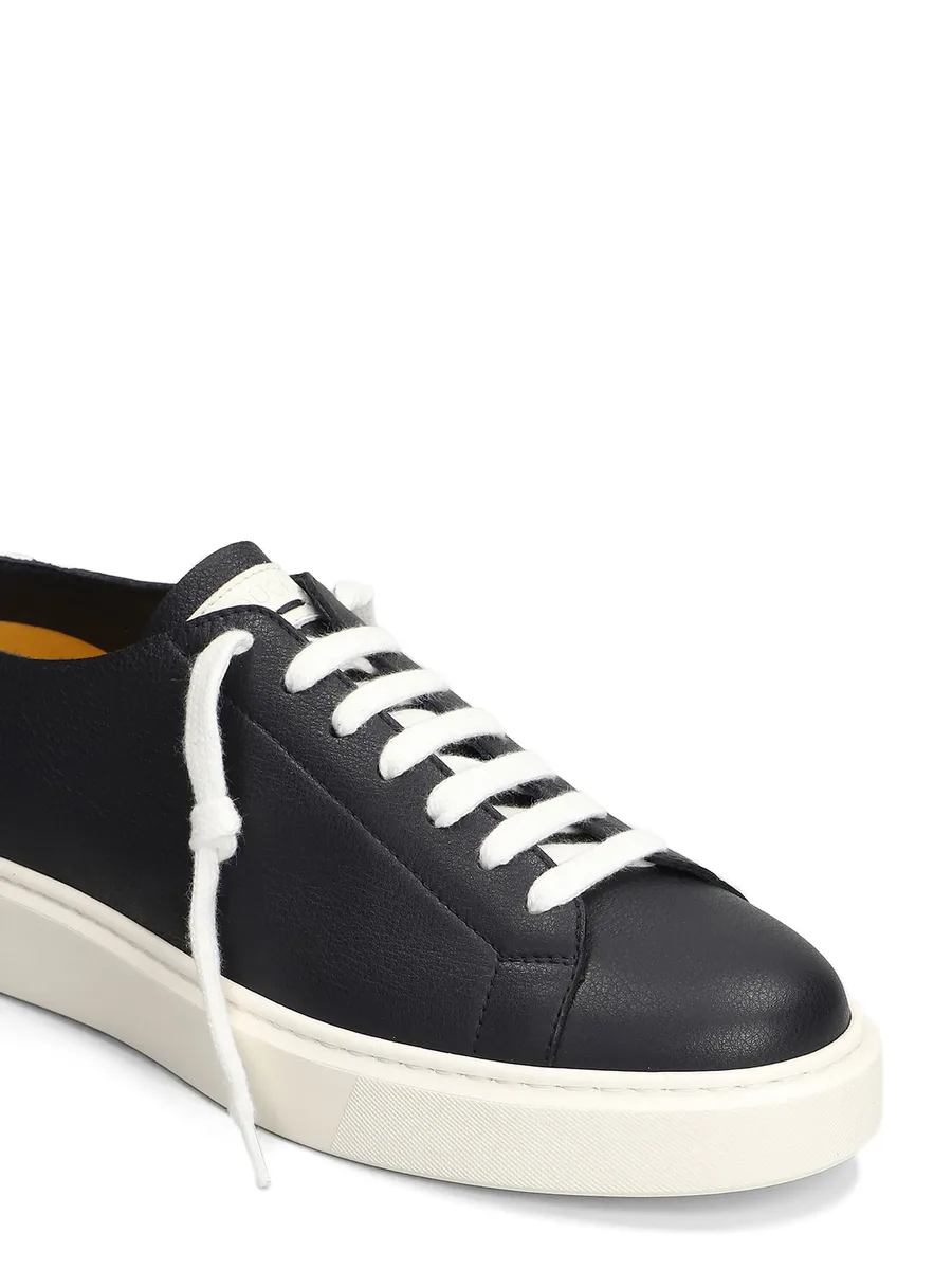 pebbled-leather sneakers 8