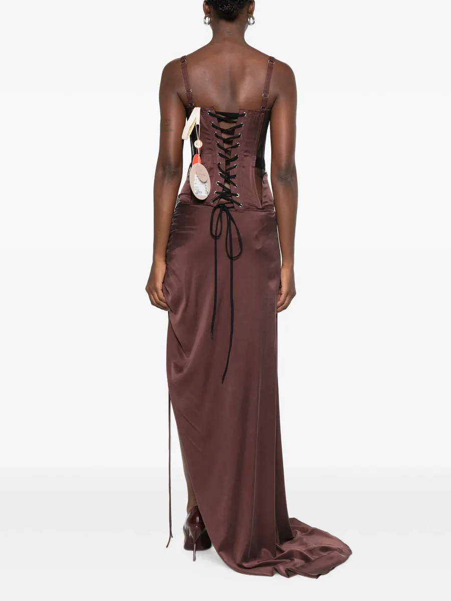 Maleena quilted corset maxi dress 3