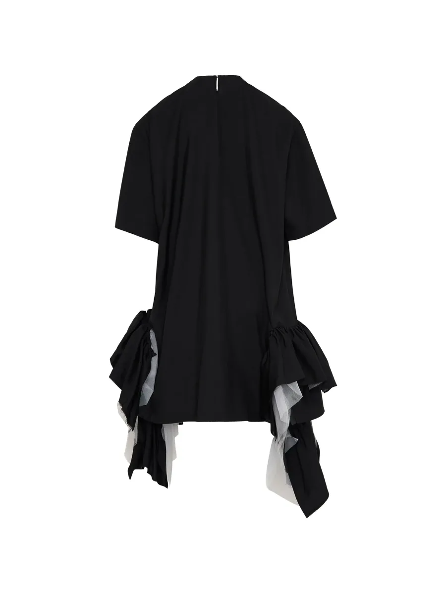 graphic-print ruffled mini dress 2