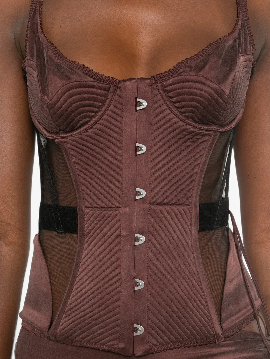 Maleena quilted corset maxi dress 4