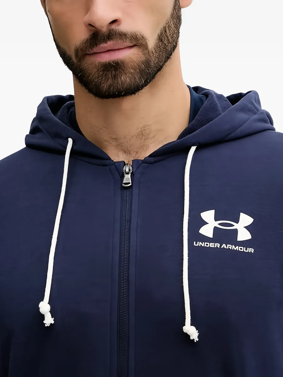 logo-detail zipped hoodie 7