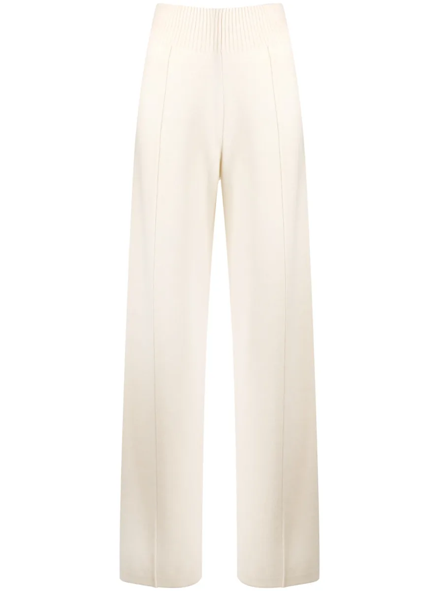 wide-leg knitted trousers 1