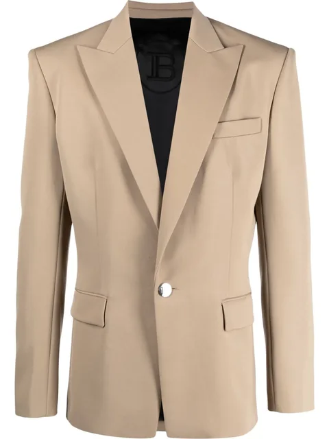 single-breasted wool suit jacket